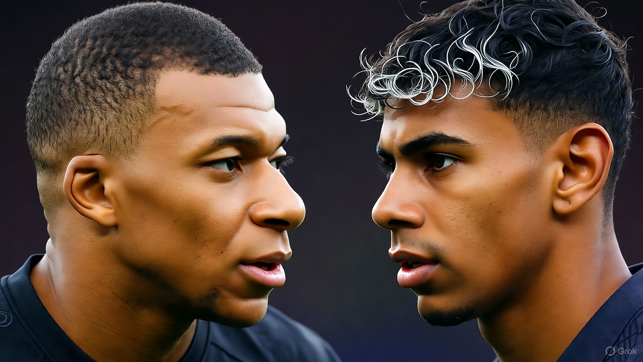 Kylian Mbappe et Lamine Yamal